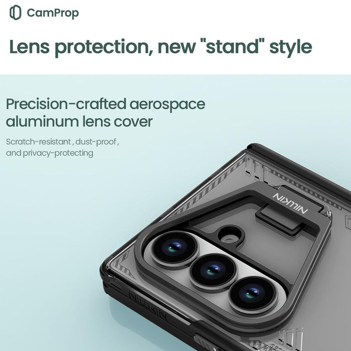 For Samsung Galaxy Z Fold7 5G Ice Sky Prop Series Frame Version Phone Case Black