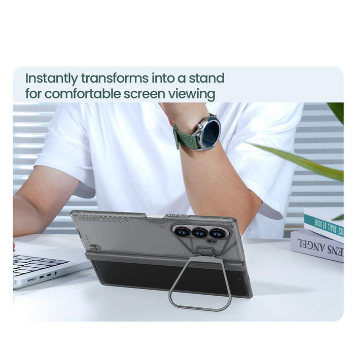 For Samsung Galaxy Z Fold7 5G Ice Sky Prop Series Frame Version Phone Case Black