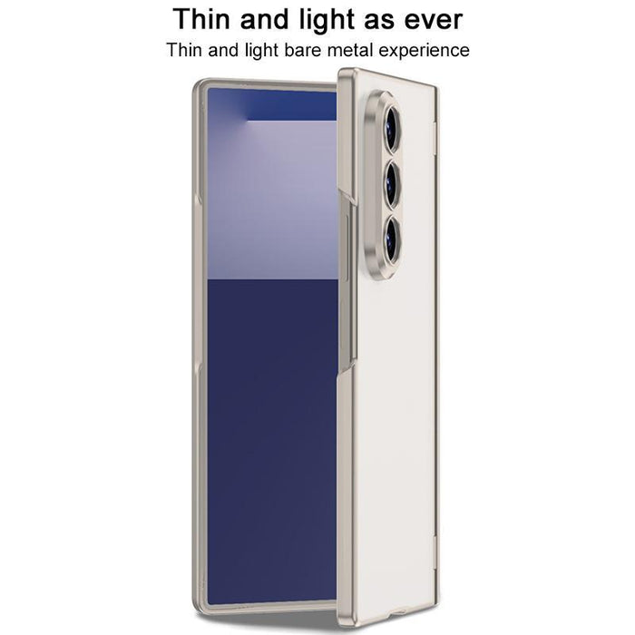 For Samsung Galaxy Z Fold7 5G Integrated Magnetic Folding Hinge Frosted Semi-Transparent Phone Case