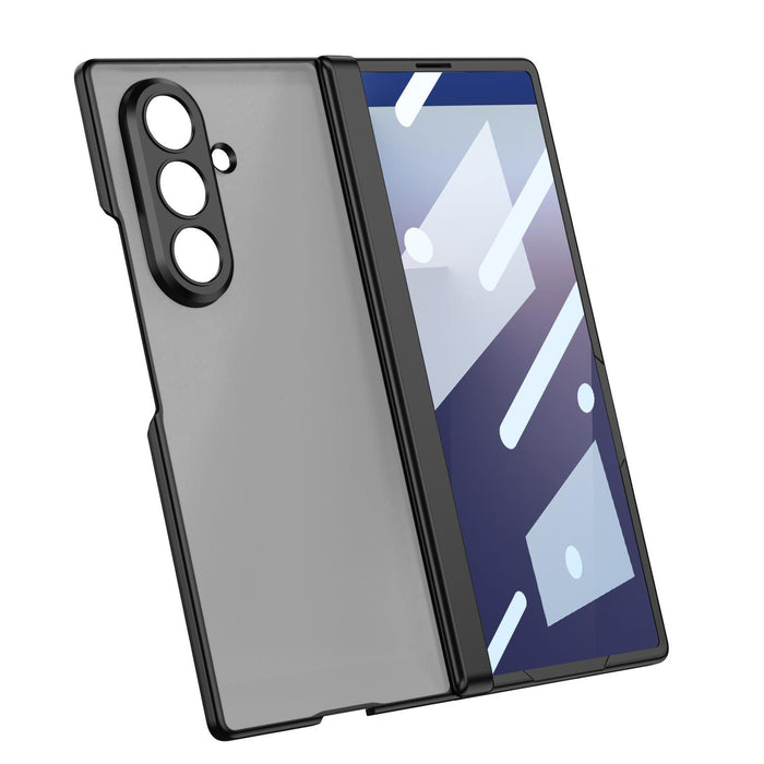 For Samsung Galaxy Z Fold7 5G Integrated Magnetic Folding Hinge Frosted Semi-Transparent Phone Case