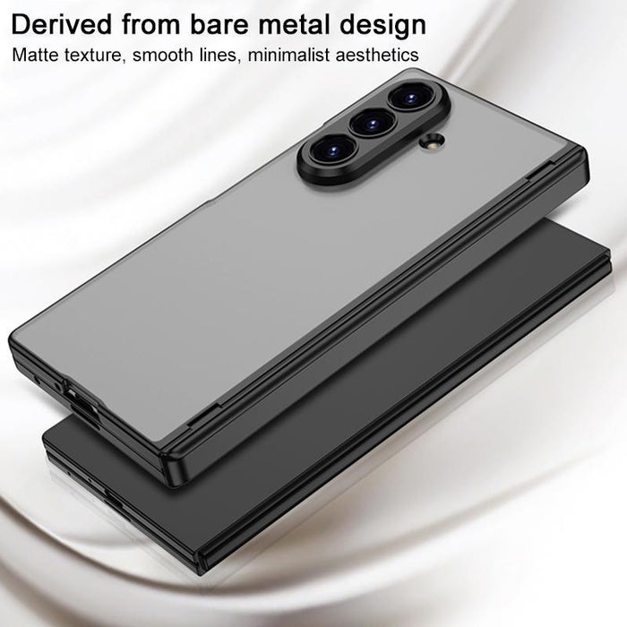 For Samsung Galaxy Z Fold7 5G Integrated Magnetic Folding Hinge Frosted Semi-Transparent Phone Case
