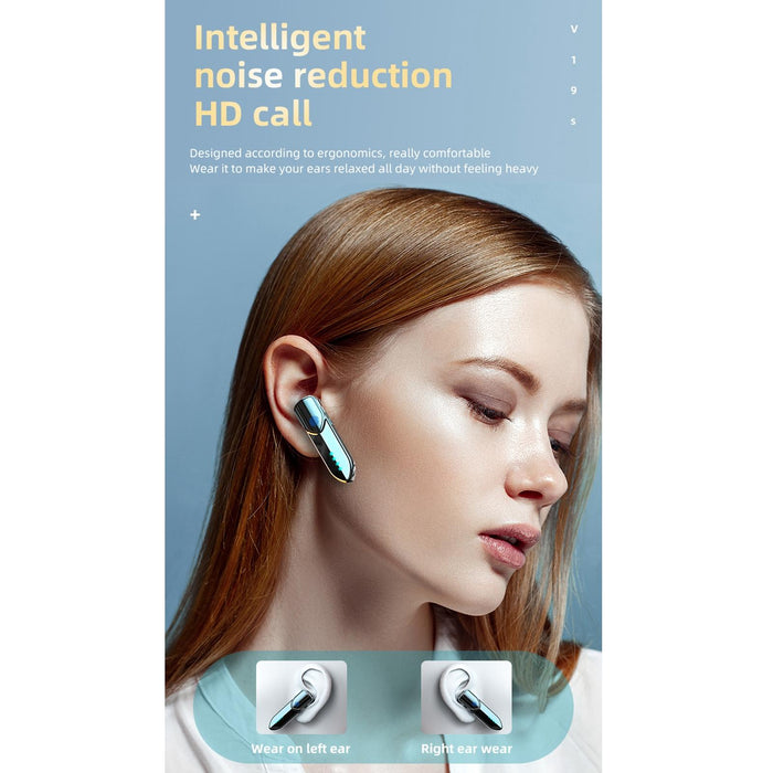 V19S Business Style Fingerprint Touch Bluetooth 5.0 Earphone