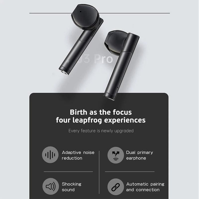 J3 Pro Tws 5.0 Wireless Two Ear Bluetooth Headset With 650Mah Charging Cabin & Support Language Wakeup