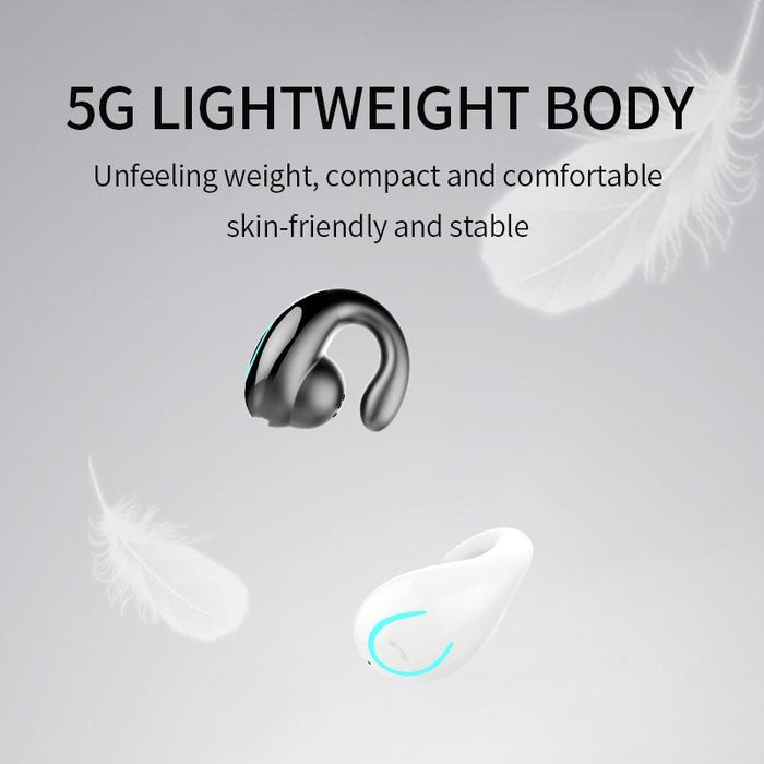 Yx08 Ultra-Light Ear-Hook Wireless V Bluetooth 5.0 Ear Clip Stereo Earphone With Mic