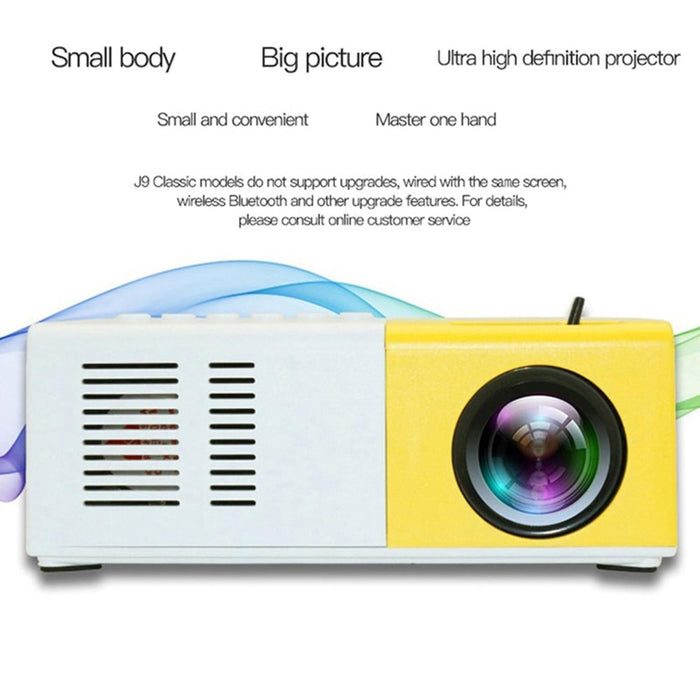 J9 1920X1080P 15 Ansi Lumens Portable Home Theater Mini Led Hd Digital Projector Basic Version