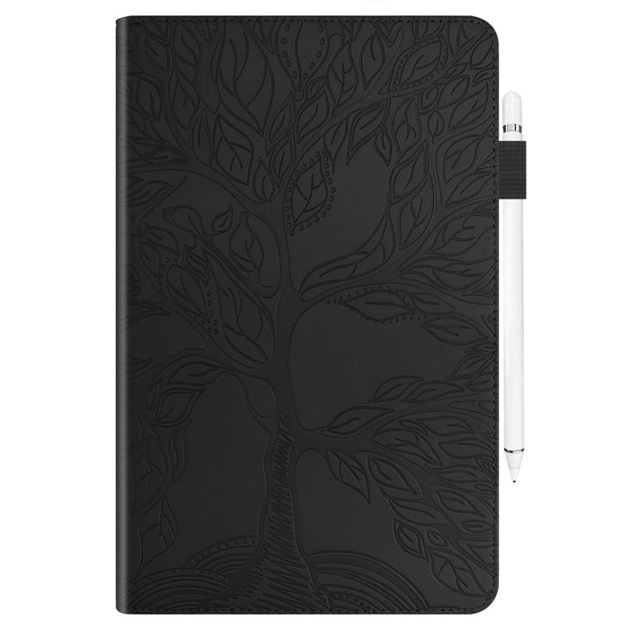 Life Tree Series Horizontal Flip Leather Case With Holder & Card Slots & Pen Slot