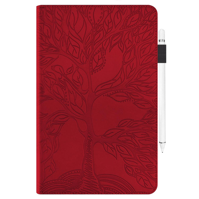 Life Tree Series Horizontal Flip Leather Case With Holder & Card Slots & Pen Slot