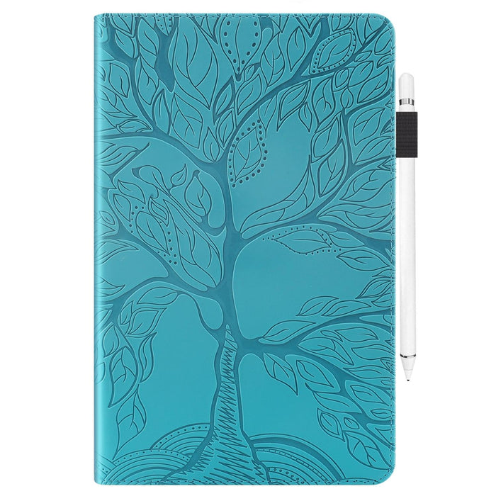 Life Tree Series Horizontal Flip Leather Case With Holder & Card Slots & Pen Slot
