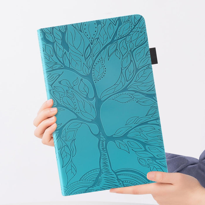 Life Tree Series Horizontal Flip Leather Case With Holder & Card Slots & Pen Slot