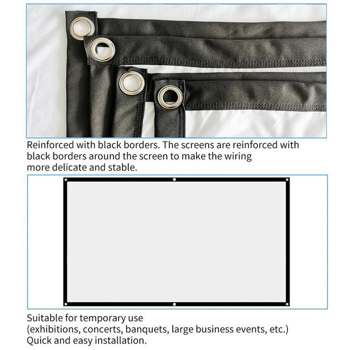 120 16 9 Projector Film Curtain - Thin Polyester Folding