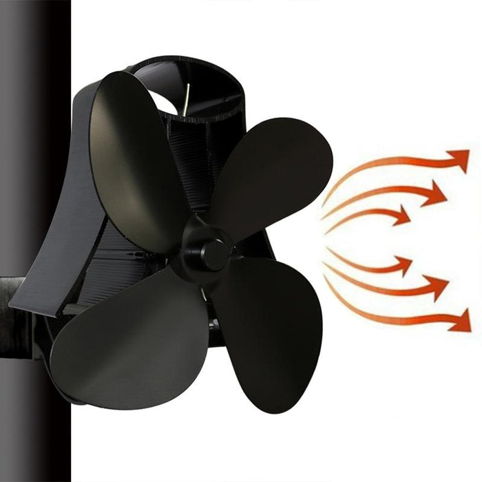 Yl-105 4-blade Aluminum Heat Powered Fireplace Stove Fan