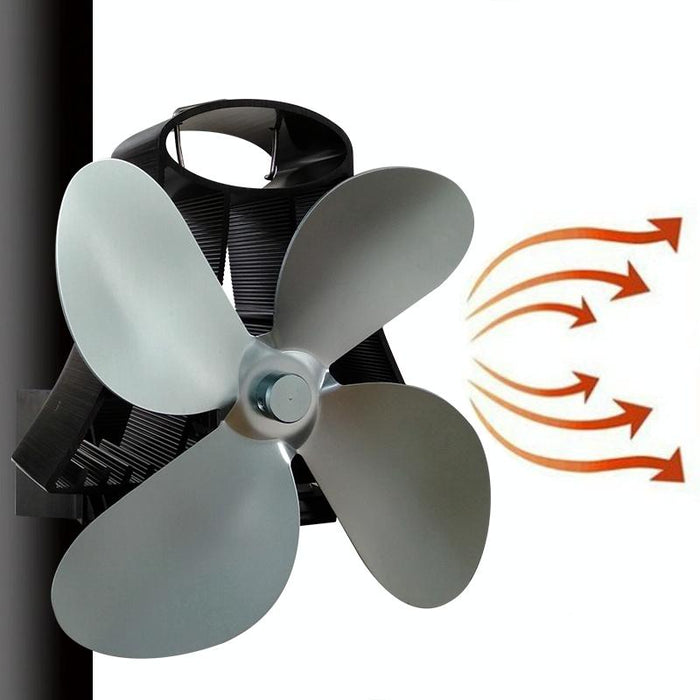 Yl-105 4-blade Aluminum Heat Powered Fireplace Stove Fan