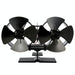 8-blade Double Head Heat Powered Stove Fan - Aluminum