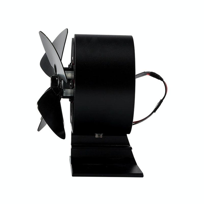 8-blade Double Head Heat Powered Stove Fan - Aluminum