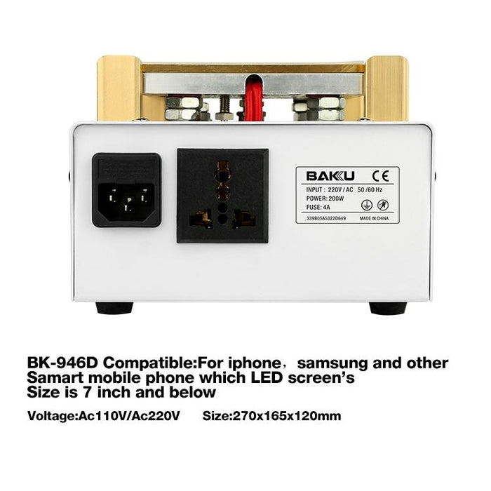 Baku Bk 946d 200w Vacuum Lcd Touch Panel Separator Machine