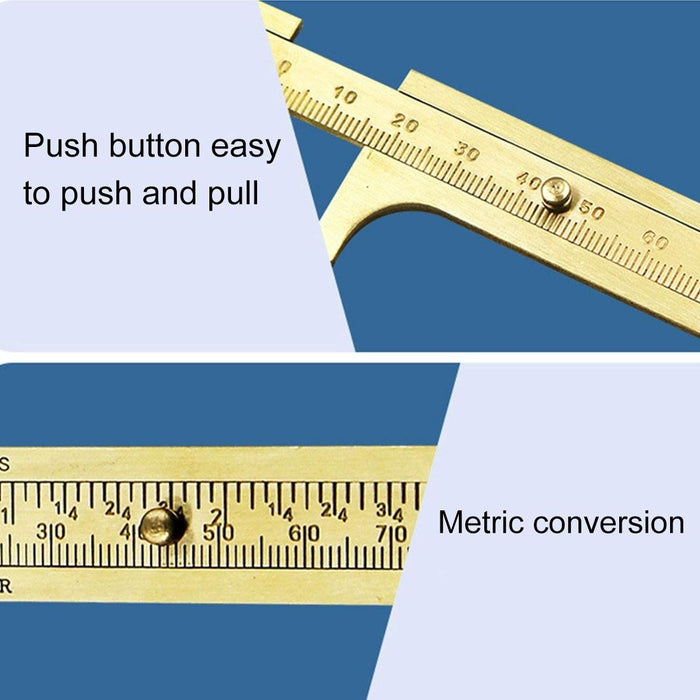 Mini Brass Sliding 80mm Vernier Caliper for Jewelry