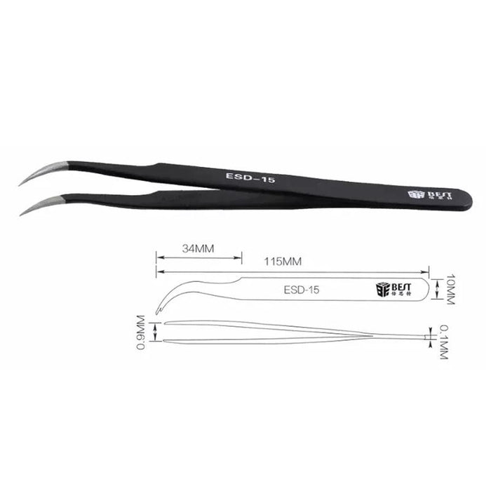 Precision Anti Static Esd Stainless Steel Tweezers Best Bst