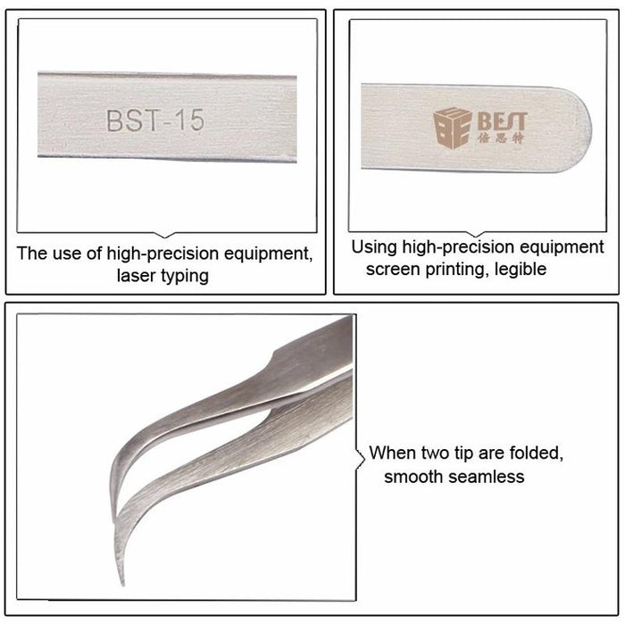 Best Bst 15l Stainless Steel Tweezers