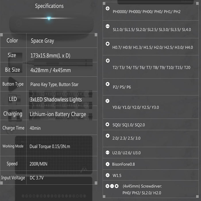 Xiaomi Wowstick 1f 69 In 1 Electric Screwdriver Cordless