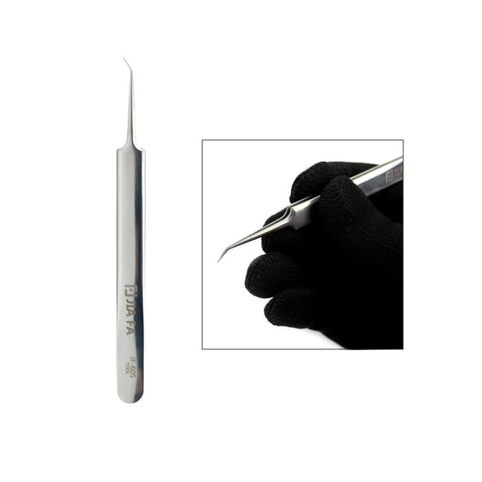 Jiafa Jf 605 Stainless Steel Curved Tip Tweezers