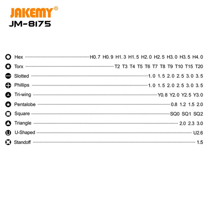 Jakemy Jm 8175 50 In 1 Double Sided Outer Box