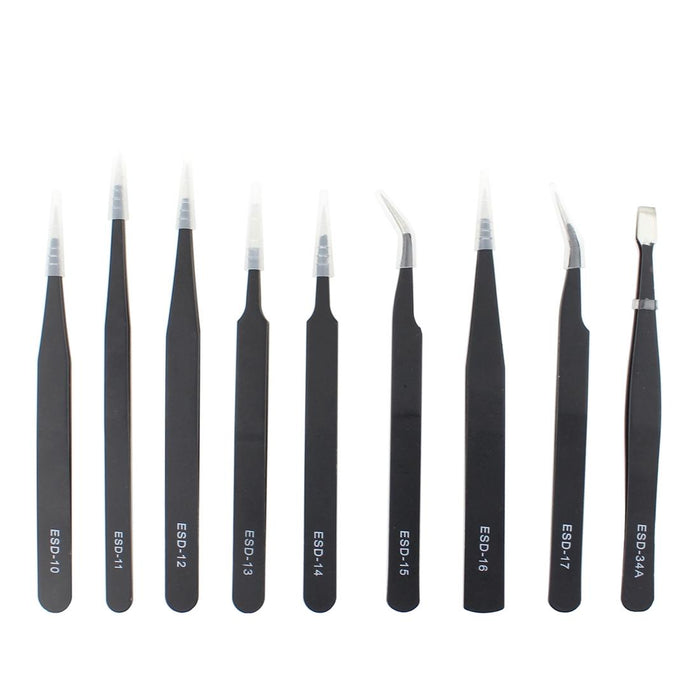 Jiafa Jf 8118 9 In 1 Anti Static Precision Tweezers Set