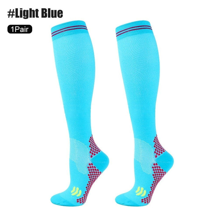 1 Pair Elastic Breathable High Socks Calf Sleeves for Cycling Running Basketball