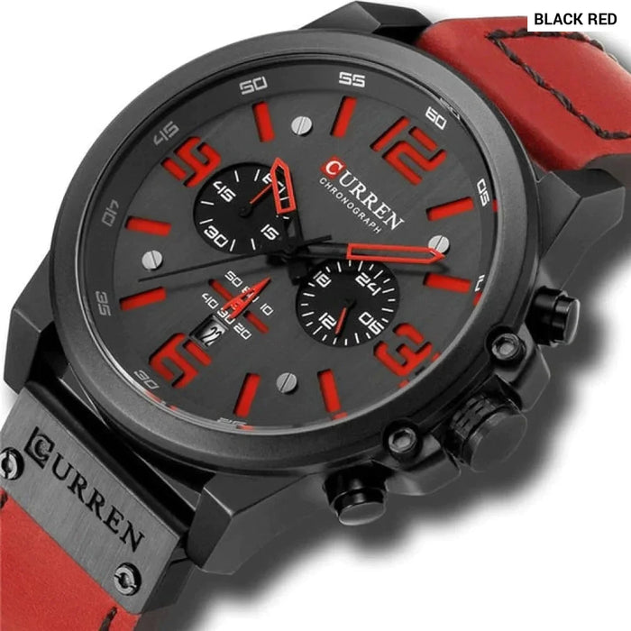 Fashion Classic Black White Chronograph Watch Men Watches Casual Quartz Wristwatch Male Clock