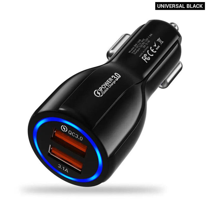 Fast Car Charger For Iphone Samsung 2 Usb Ports