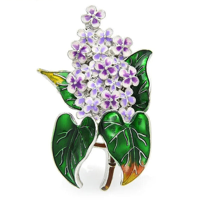 Lilac Flower Brooch Enamel Clove Flower Pin