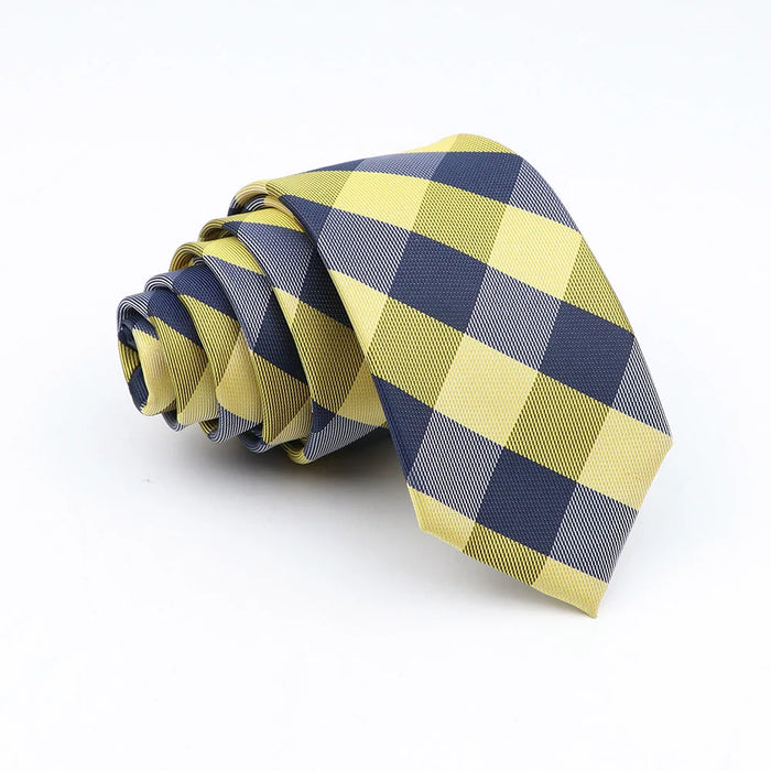 Classic Jacquard Plaid Neck Tie 6Cm Width