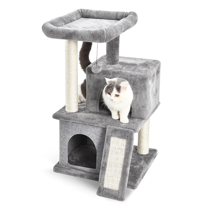 Multi Level Cat Tree Scratching Post Hammock