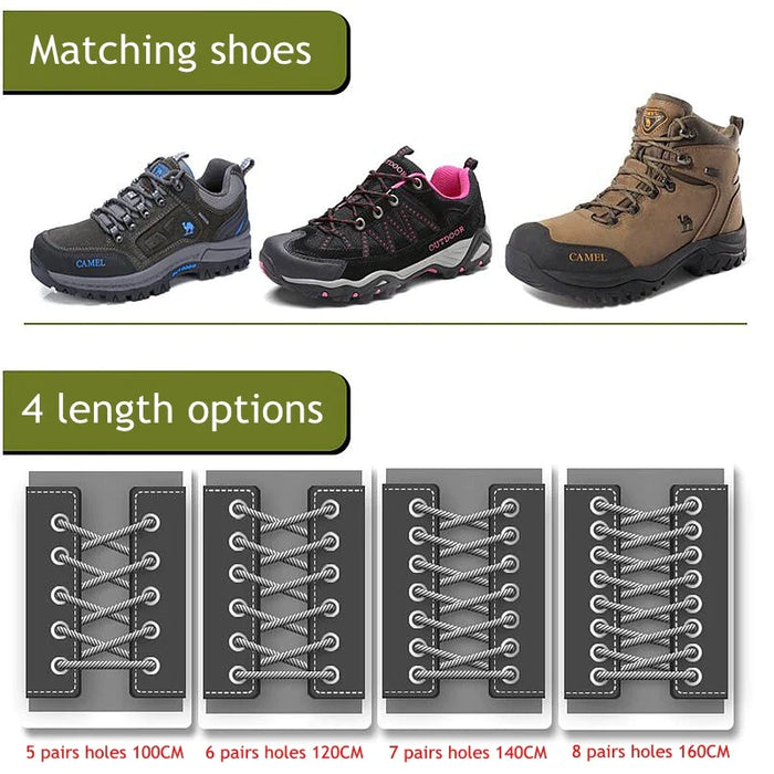 1 Pair 19 Colours Outdoor Hiking Round Sneakers Boots Non-Slip Endurance Shoe Laces 100 120 140 160 Cm