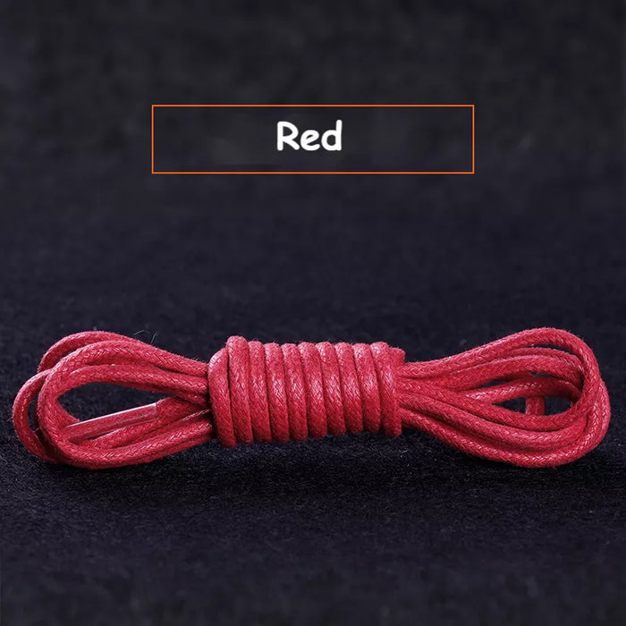 1Pair Cotton Waxed Round Oxford Boots Waterproof Leather Shoe Laces 60/80/100/120/140/180Cm Length