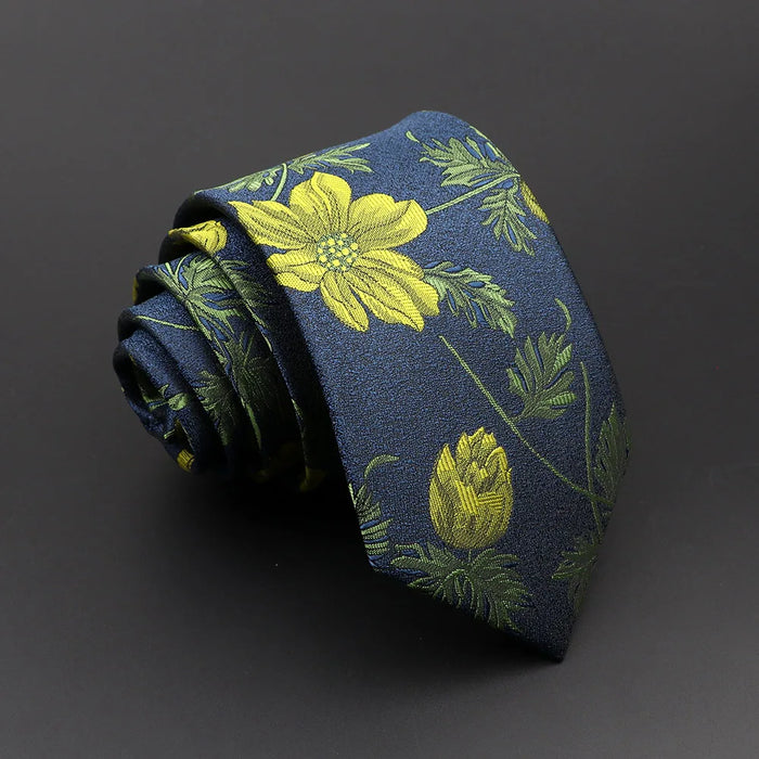 Floral Feather Tie For Weddings And Daily Wear