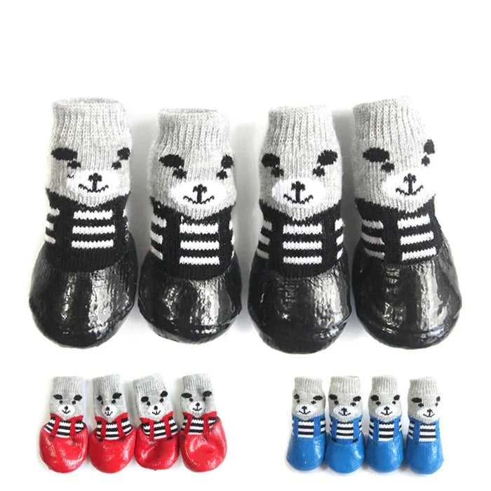 4 Piece Non Slip Snow Dog Shoes For Small Dogs And Cats