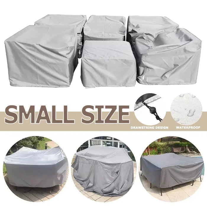 Small Size Outdoor Waterproof Cover Patio Garden Furniture Cover Rain and Snow Chair Cover Sofa Table and Chair Dust Cover