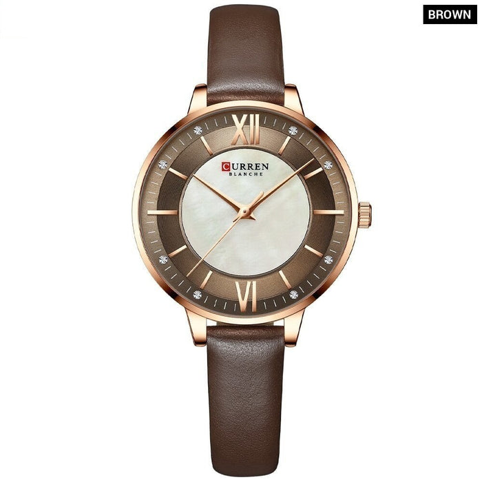 Watches for Women Stylish Luxury Quartz Ladies Clock Elegant Classic Leather Female Wristwatches