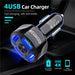 Universal 4 Port Car Charger For Iphone Samsung