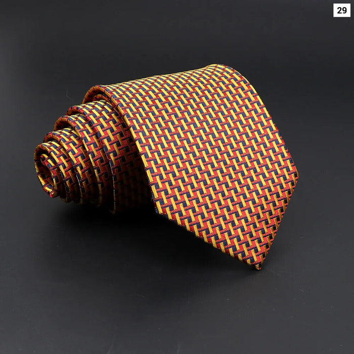 Mens Jacquard Striped Tie For Business Weddings And Daily Wear