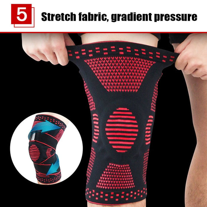 Knee Brace with Adjustable Straps for Cycling Running Basketball