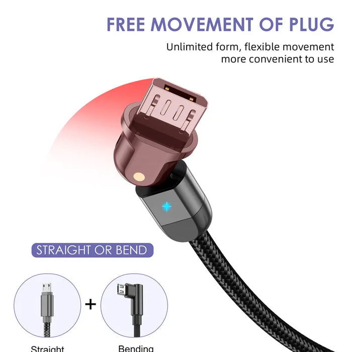 3A Fast Charging Micro Usb Cable For Samsung Xiaomi And Android