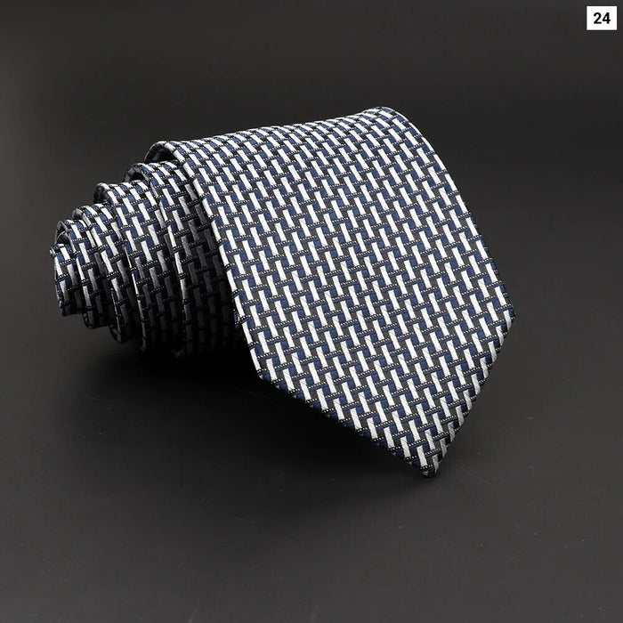 Mens Jacquard Striped Tie For Business Weddings And Daily Wear