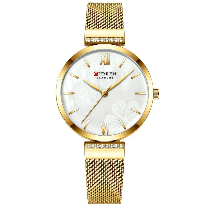 Elegant Simple Quartz Gold Wristwatch For Women