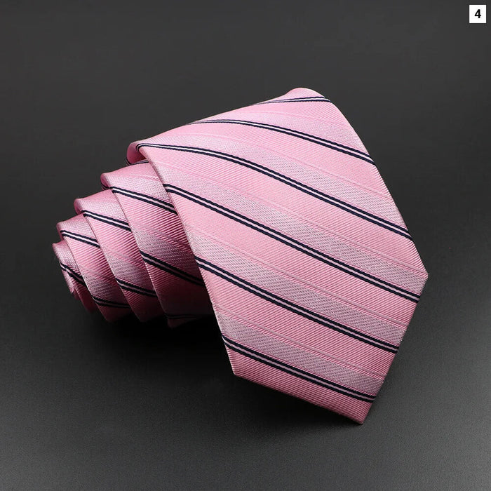 Silk Tie Classic Striped Plaid Necktie For Men 100% Jacquard Woven Business Wedding Party Daily Suit Gift