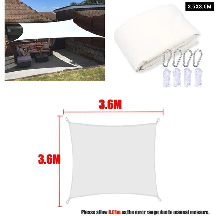 Waterproof Sun Shade Sail Square Rectangle Triangle Garden Terrace Awnings Swim Shade Yard Canopy