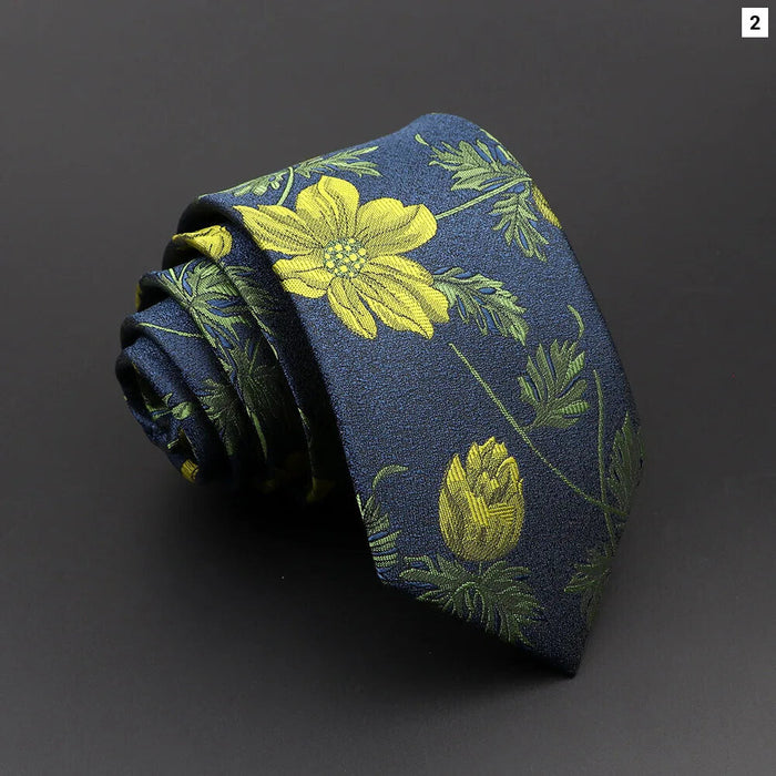 Floral Feather Tie For Weddings And Daily Wear