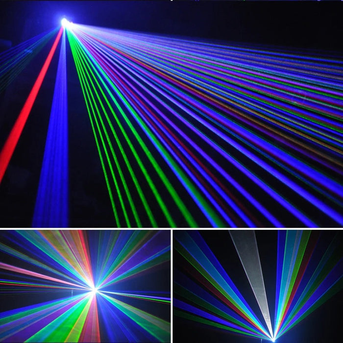 Remote DMX 5IN1 RGB ILDA 3D Animation SD Card Laser Projector Scanner Pro Stage Lighting DJ Disco Bar Club Wedding Effect