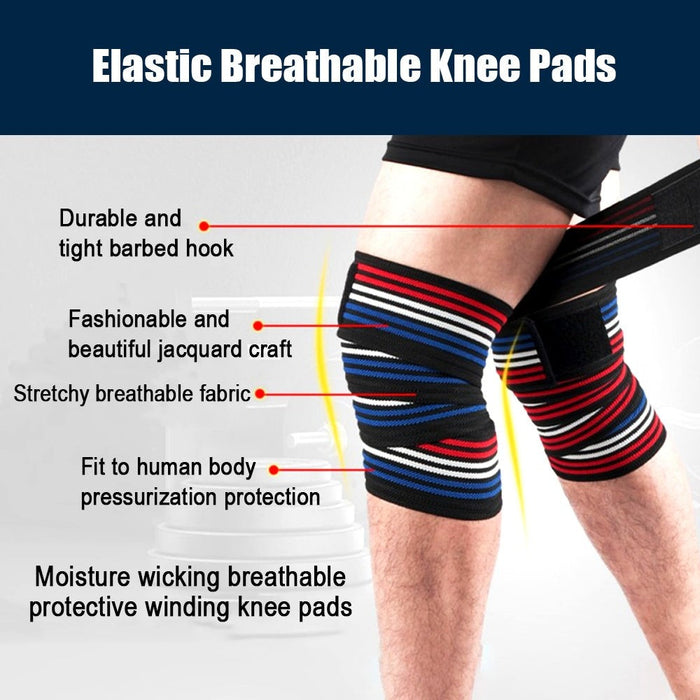 Elastic Knee Bandages Brace Crossfit Leg trap for Gym Sports Weightlifting Squats