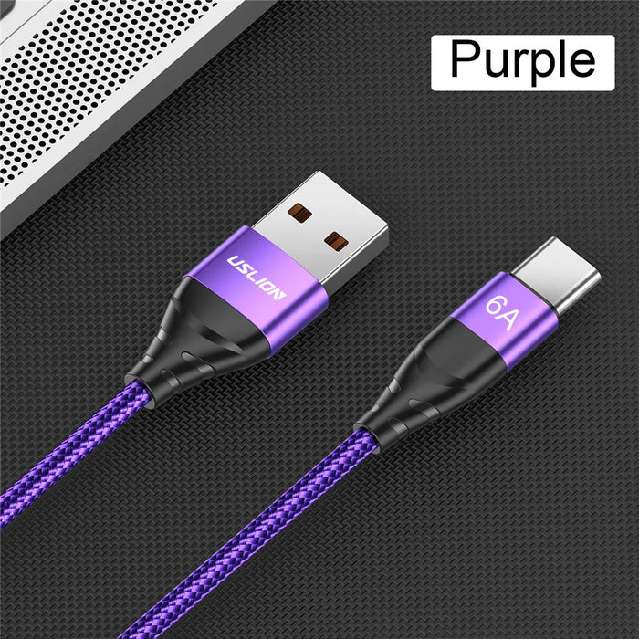 66W Fast Charge Usb C Cable For Huawei P40/P50 Pro Samsung/Xiaomi